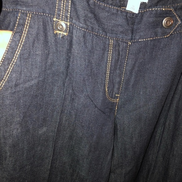 Ann Taylor size 10 blue high waist wide leg jeans trouser style - Picture 6 of 11